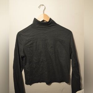 BABATON forest green cropped turtle neck